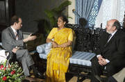 Jean-Louis Schiltz, Louis Michel et la Présidente du Sri Lanka, Chandrika Kumarathunge Bandaranayake