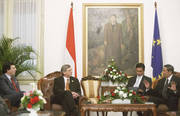 Jean-Claude Juncker et José Manuel Barroso reçus par le Président de l'Indonésie Susilo Bambang Yudhoyono