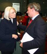 Jean Asselborn et le ministre suédois des Affaires étrangères, Laila Freivalds
