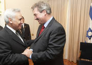 Jean Asselborn et le président israélien Moshe Katzav