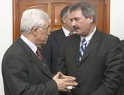 Le ministre des Affaires étrangères Jean Asselborn et le président de l’Autorité palestinienne Mahmoud Abbas