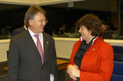 Nicolas Schmit et Rita Verdonk, Ministre de la polique a l'egard des etrangers et de l'immigration des Pays-Bas