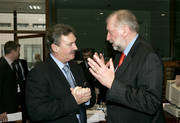 Jean Asselborn, président du Conseil de l'UE, et Dimitrij Rupel, ministre slovène des Affaires étrangères