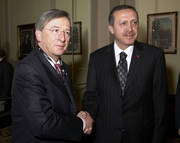 Jean-Claude Juncker et Recep Tayyip Erdogan, Premier ministre turc