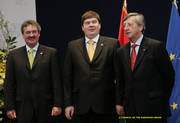 Jean-Claude Juncker, Jean Asselborn, Aigars Kalvitis, Premier ministre letton