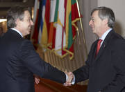 Jean-Claude Juncker et Tony Blair, Premier ministre britannique