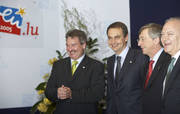 Jean Aselborn, José Luis Rodriguez Zapatero, Premier ministre espagnol, Jean-Claude Juncker et Miguel Angel Moratinos, ministre espagnol des Affaires étrangères