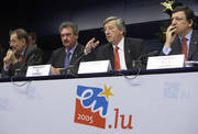 Javier Solana, Jean Asselborn, Jean-Claude Juncker et José Manuel Barroso