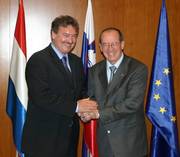 Jean Asselborn et le président de l'Assemblée nationale de la Slovénie, France Cukjati