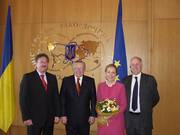 Jean Asselborn, Boris Tarassiouk, ministre ukrainien des Affaires étrangères, Benita Ferrero-Waldner et Denis MacShane