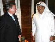 Entrevue bilatérale de Jean  Asselborn avec le cheikh Hamad Bin Jassem Bin Jabor Al-Thani, premier Vice-Premier ministre et ministre des Affaires étrangères du Qatar