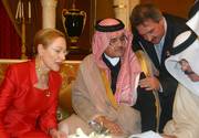Jean Asselborn et Benita Ferrero-Waldner avec le Prince Saoud al-Faysal Bin Abdulaziz al Saoud, ministre des Affaires étrangères d'Arabie saoudite
