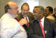 Louis Michel, Javier Solana et un membre de la délégation africaine