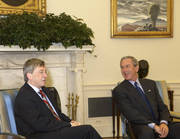 Jean-Claude Juncker et George W. Bush