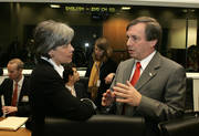 Jeannot Krecké et Claude Haigneré, ministre française déléguée aux Affaires européennes