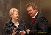 Jean Asselborn et Dalia Grybauskaitė, commissaire en charge de la Programmation financière et du Budget