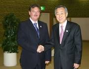 Jean Asselborn avec le ministre sud-coréen des Affaires étrangères et du Commerce, Ban Ki-moon
