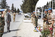 Nicolas Schmit at UNFICYP headquarters in the United Nations Protected Area, Nicosia