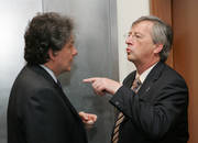 Thierry Breton, ministre français de l'Economie et des Finances, et Jean-Claude Juncker
