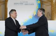 Jean-Claude Juncker avec le Président de la Pologne, Aleksander Kwasniewski