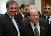 Jean Asselborn, ministre des Affaires étrangères et de l'Immigration, et Farouk Kasrawi, ministre des Affaires étrangères de Jordanie