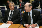 Mahmoud Hammoud, ministre des Affaires étrangères du Liban, et Farouk Kasrawi, ministre des Affaires étrangères de Jordanie