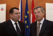 Jean-Claude Juncker, Prime Minister, and Jiří Paroubek, Prime Minister of the Czech Republic