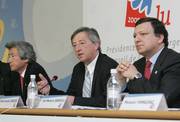 Junichiro Koizumi, Jean-Claude Juncker et José Manuel Barroso