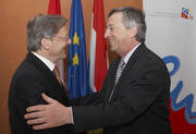 Jean-Claude Juncker, Premier ministre, et Wolfgang Schüssel, chancelier fédéral d'Autriche