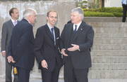 Luc Frieden, ministre de la Justice, et Otto Schily, ministre allemand de l'Intérieur