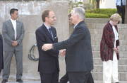 Luc Frieden, ministre de la Justice, et Otto Schily, ministre allemand de l'Intérieur