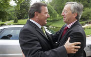 Capitales en tournée: Rencontre Jean-Claude Juncker - Gerhard Schröder, Chancellier fédéral allemand, 2 juin
