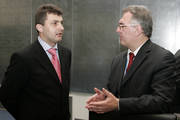 Ion-Codrut Seres, Romanian Minister for Economy and Trade (left)