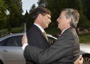 Capitales en tournée: rencontre Jean-Claude Juncker avec Jan-Peter Balkenende, Premier ministre des Pays-Bas
