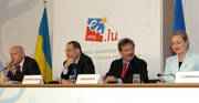 Oleh Rybatchuk, Ukrainian vice-Prime Minister, Javier Solana, High Representative for the CFSP, Jean Asselborn, Minister for Foreign Affairs, and Benita Ferrero-Waldner, member of the European Commission