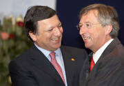 José Manuel Barroso, président de la Commission européenne, et Jean-Claude Juncker, Premier ministre