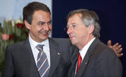 José Luis Zapatero, Premier ministre espagnol, et Jean-Claude Juncker, Premier ministre, président en exercice du Conseil européen