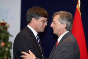 Jan Peter Balkenende, Premier ministre néerlandais et Jean-Claude Juncker, Premier ministre, président en exercice du Conseil