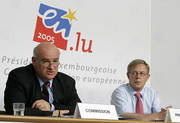 Joe Borg, Member of the European Commission, and Fernand Boden, Minister for Agriculture