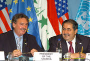 Jean Asselborn, ministre des Affaires étrangères et Hoshyar Zebari, ministre des Affaires étrangères de l'Irak