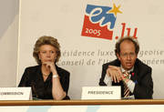 Jean-Louis Schiltz, ministre délégué aux Communications, et Viviane Reding, membre de la Commission européenne